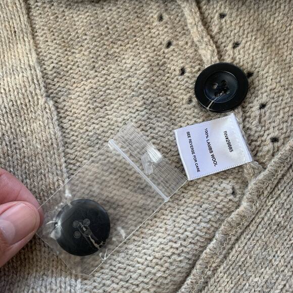 Pendleton Womens Lambs Wool Cape Poncho Button Front Jacket L/XL Beige “NEW” - Picture 6 of 15